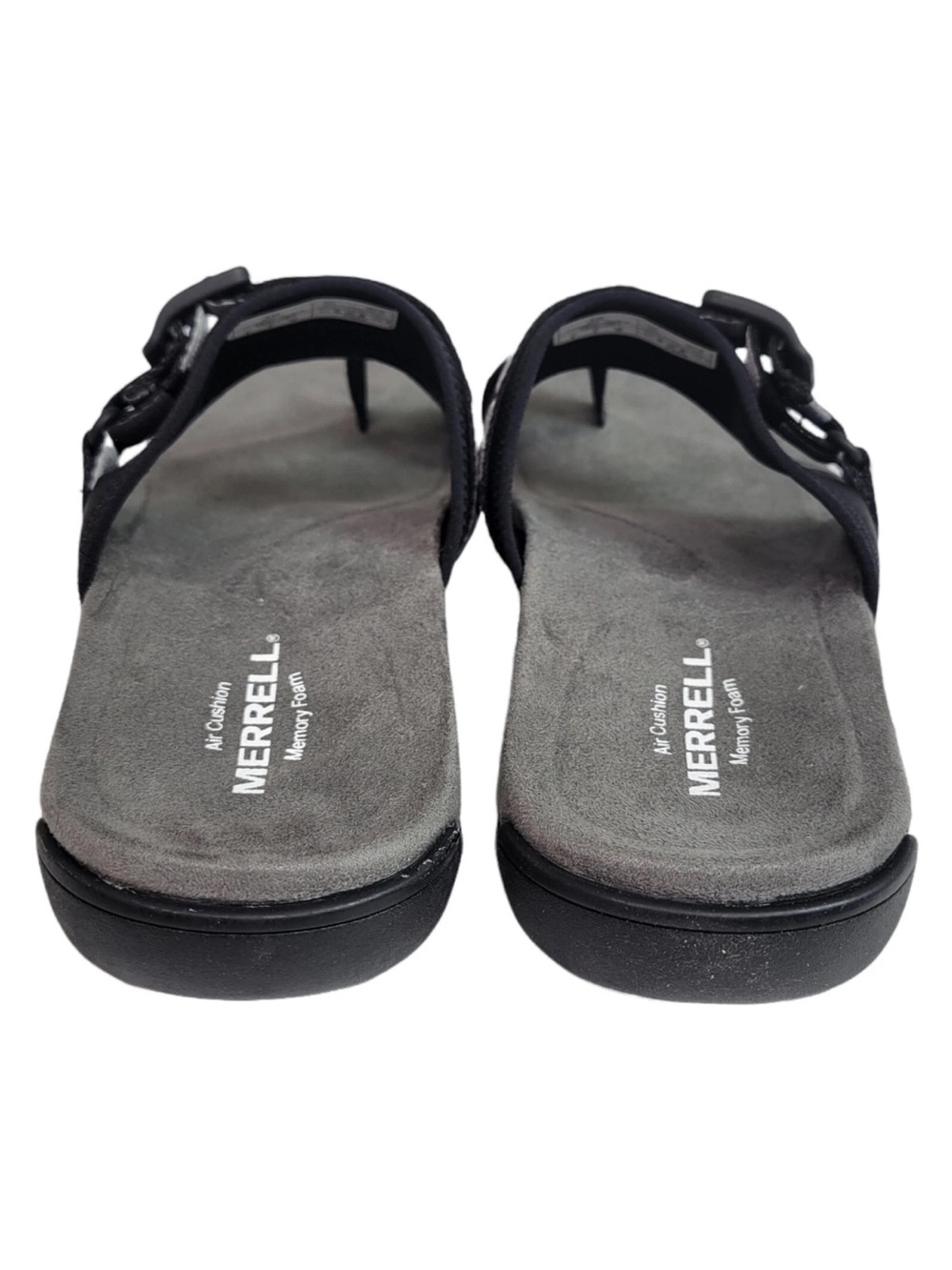 Merrell Womens District 3 Wrap Web Black Gray Slide Memory Foam Sandals SZ 8 - Picture 5 of 10
